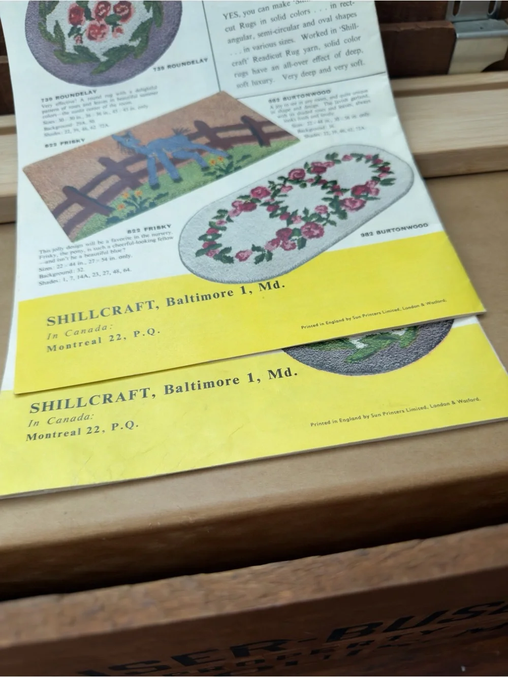 Vintage Shillcraft Readicut Rugs catalogues volumes 26 & 27